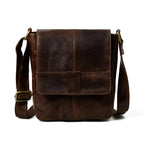 men's brown leather crossbody bag
