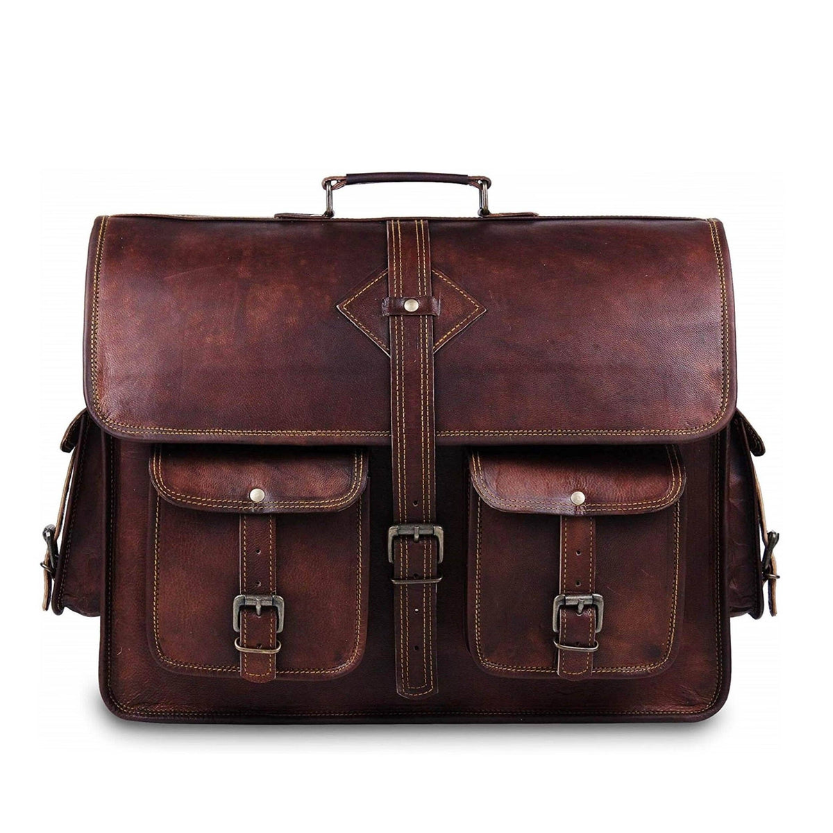 men's leather messenger bag
