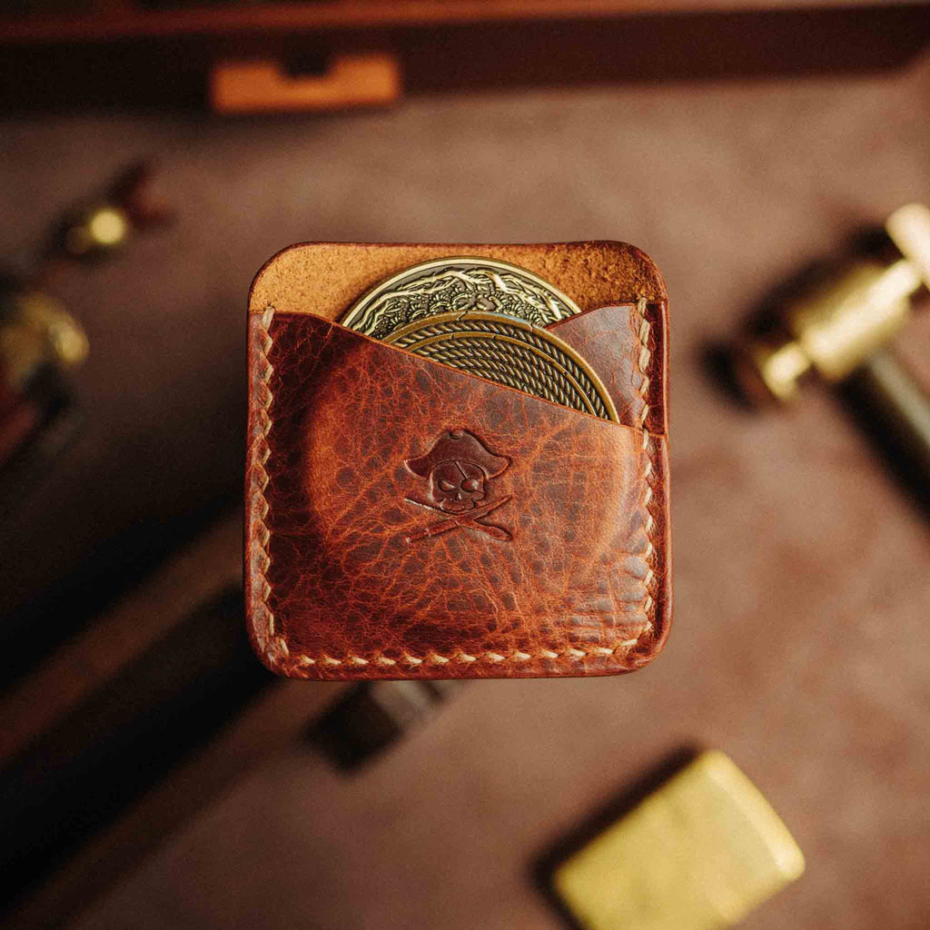 Leather Dual Coin Slip