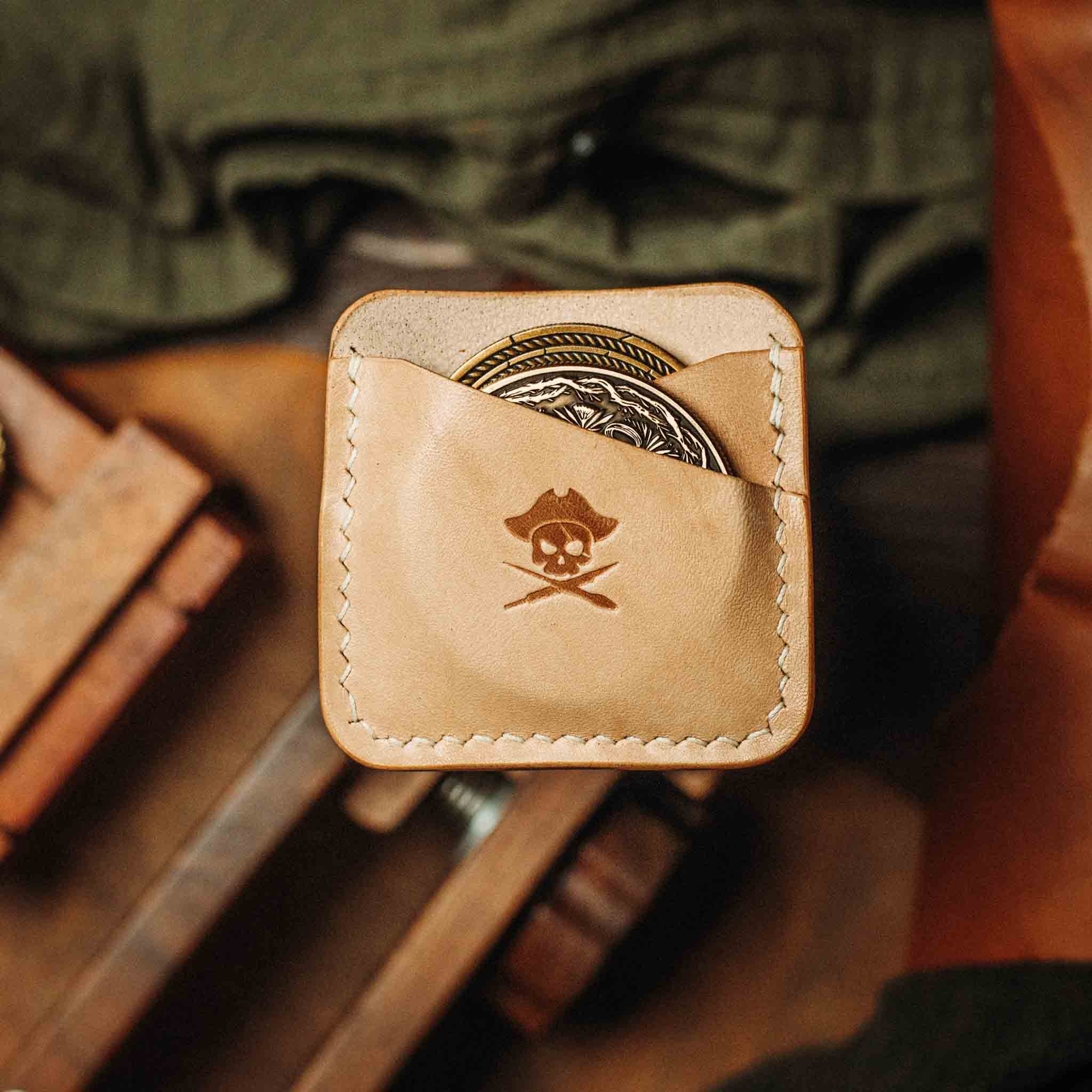 Leather Dual Coin Slip