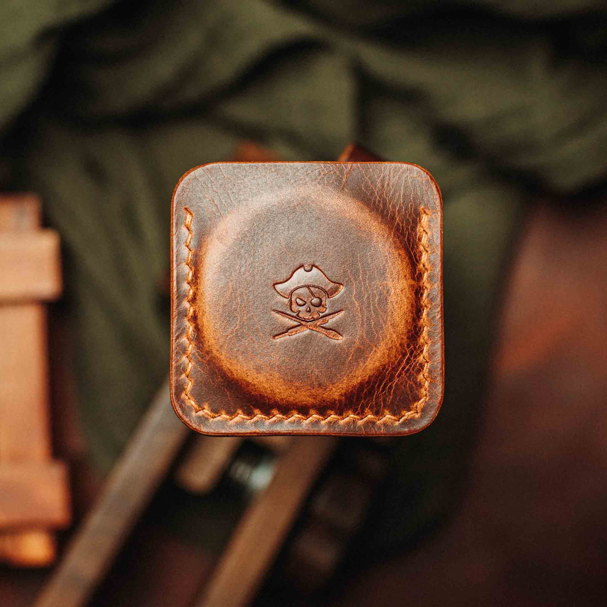leather single coin slip