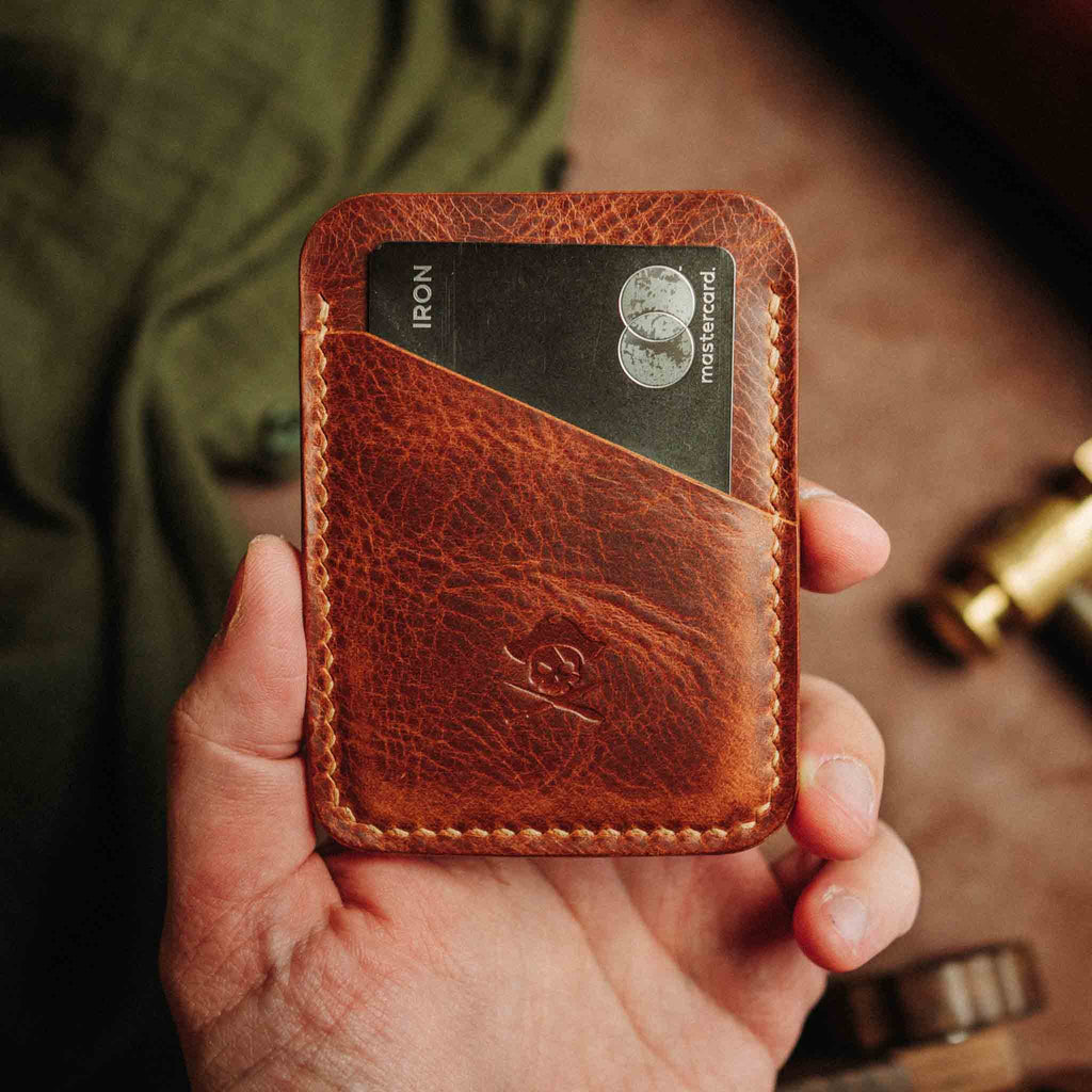 slim leather card holder