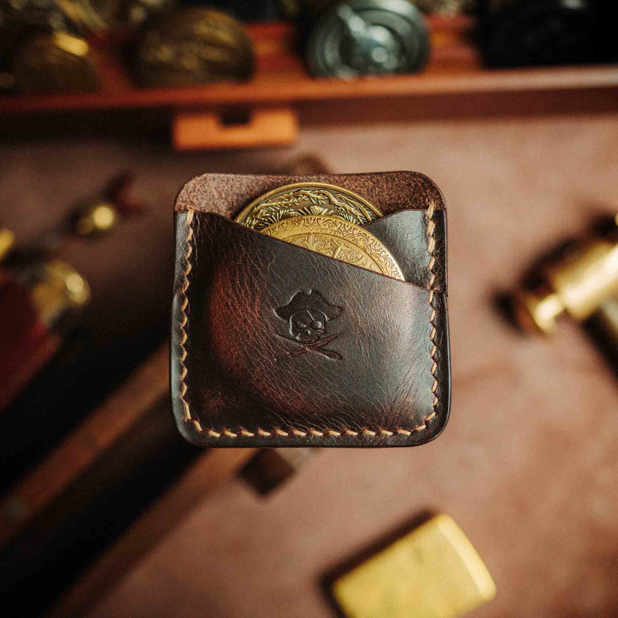 Leather Dual Coin Slip
