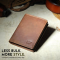 men's vertical buffalo leather wallet