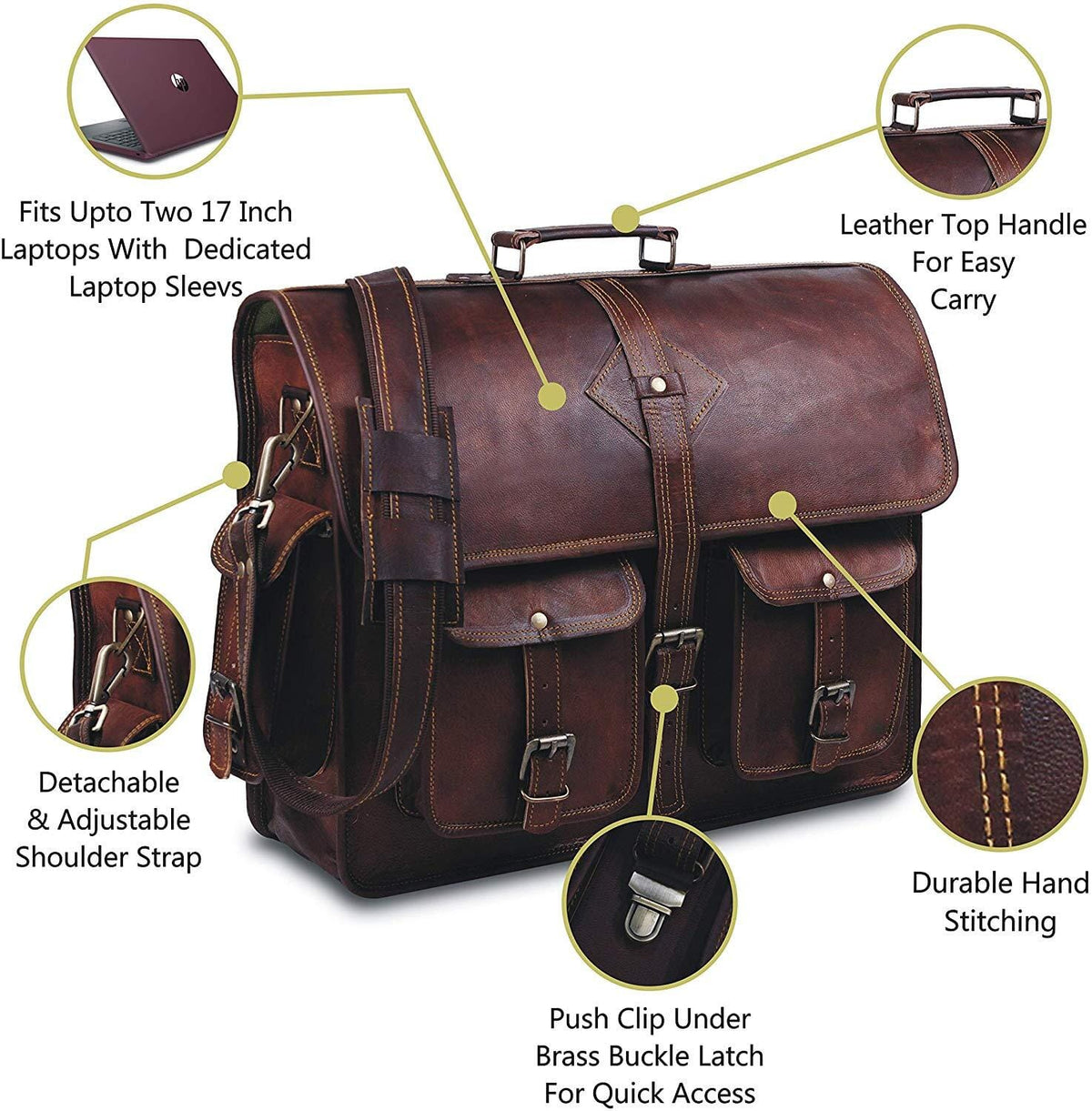 Goat Leather Messenger