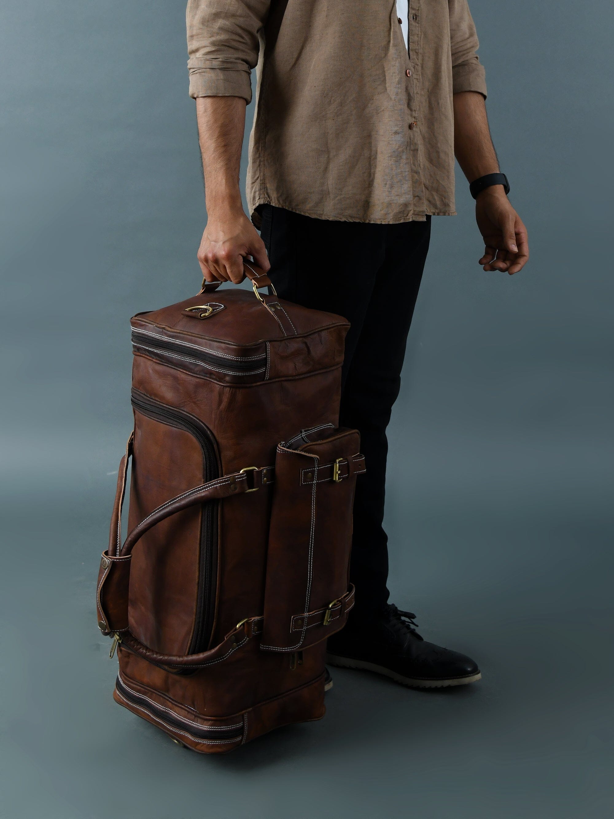 Goat Leather Weekender
