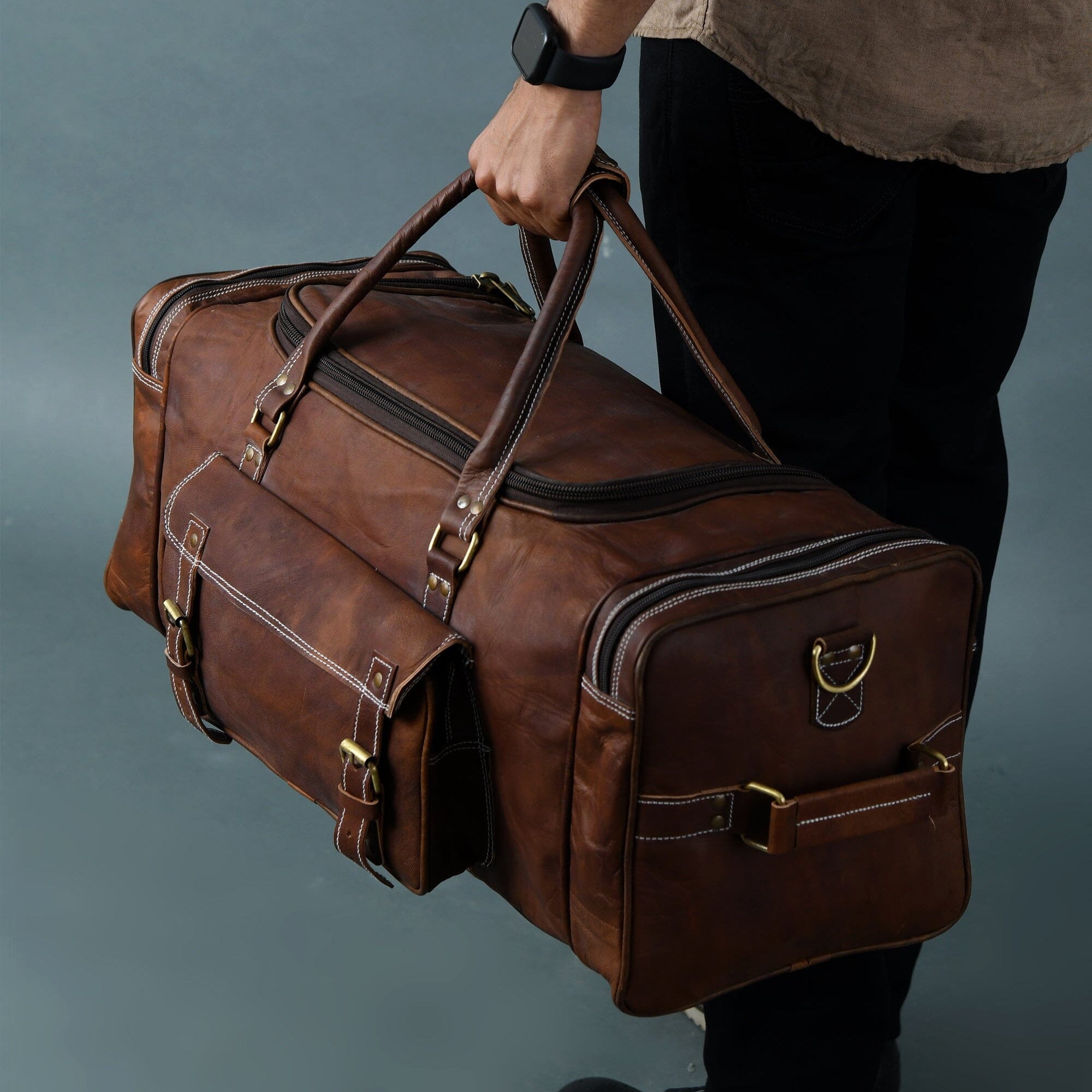 Goat Leather Weekender