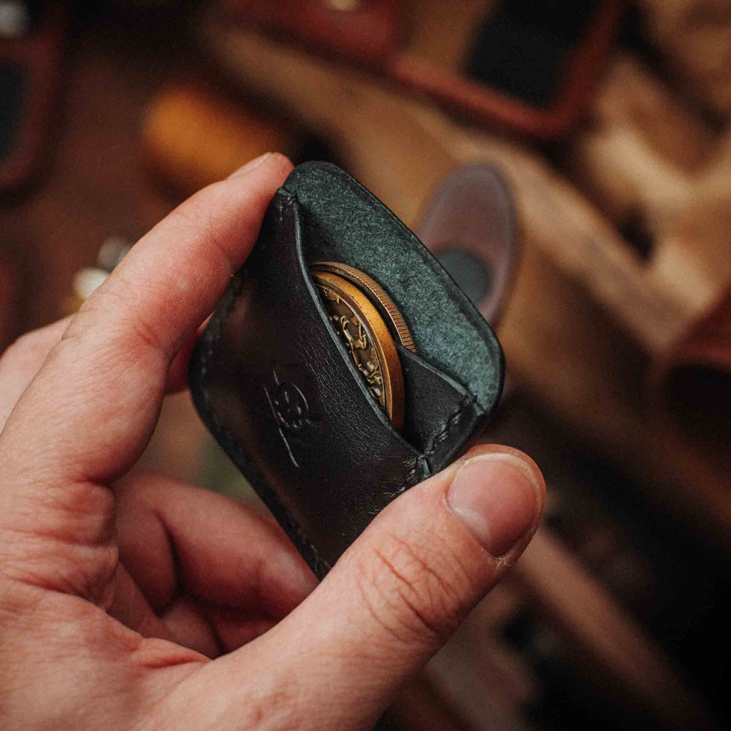 Leather Dual Coin Slip